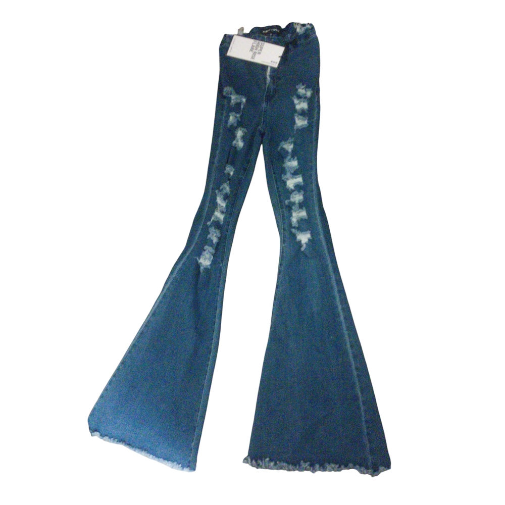 Almost Famous Distressed Blue Flare Jeans
